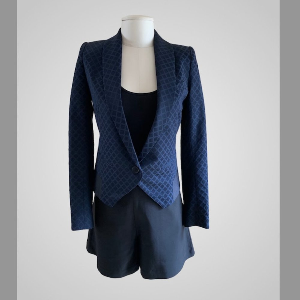 Smythe Navy Blue Cropped Blazer
